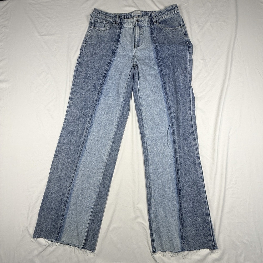 Pacsun Women's Double Raw Hem 34/30 Jeans Two Tone Jeans New W/O Tags Wide Leg